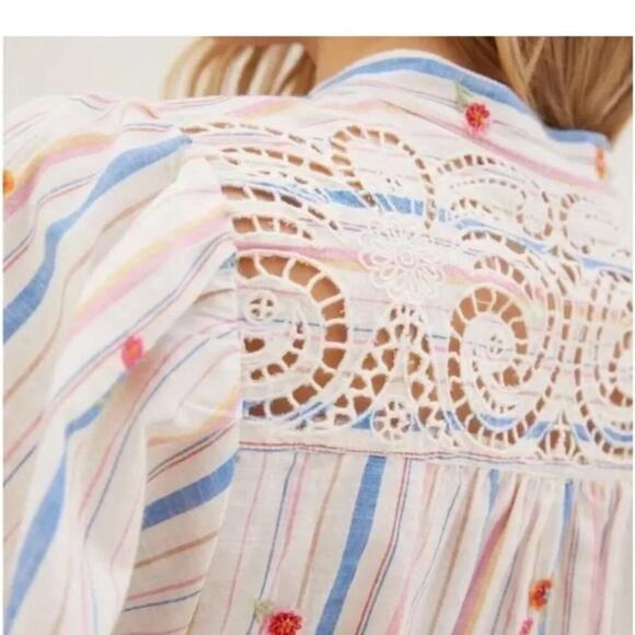 NWT Pilcro by Anthropologie Bella Femme Button Down Long Sleeve Shirt Size XL - Picture 6 of 11